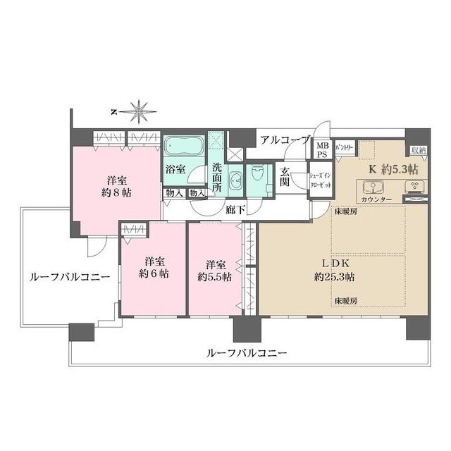 ワコーレ神戸三宮マスターズレジデンスの間取図