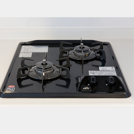 ガスコンロ2口（1K）