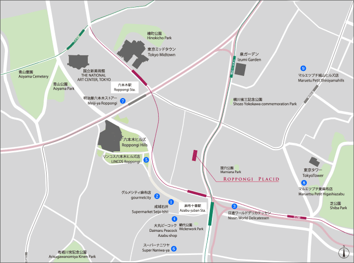 area map:Supermarket