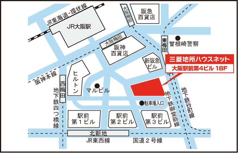 梅田営業所案内図