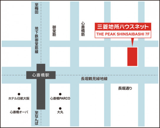 心斎橋営業所案内図